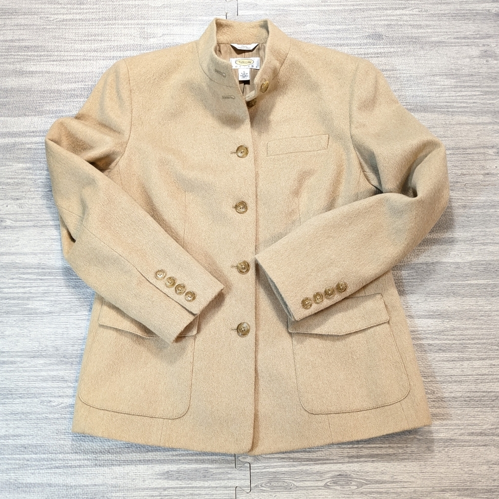 Vintage Talbot's Camel Hair Blazer Jacket Tan Neutral Soft Warm Classic 6P - Picture 3 of 10